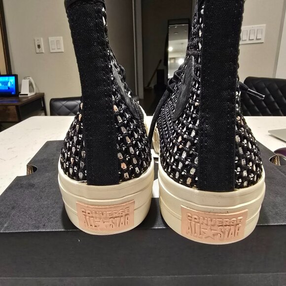 NEW Converse Chuck Taylor All Star Lift Platform Crochet Women's Size 7 NEW - Picture 6 of 13